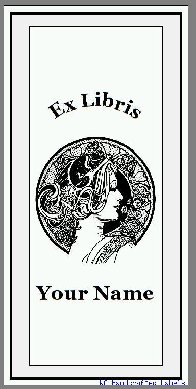 Custom Book Plate - Tall Rectangle Design #1