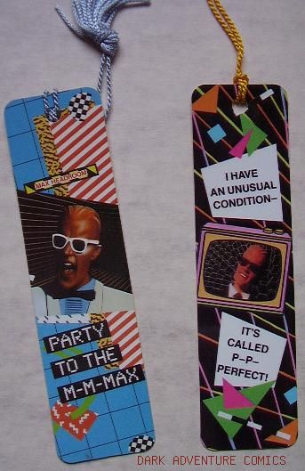Max Headroom Set of 2 Vintage Tassled Bookmarks '86