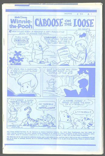 Winnie The Pooh #30 Blue Line Press Proof File RARE