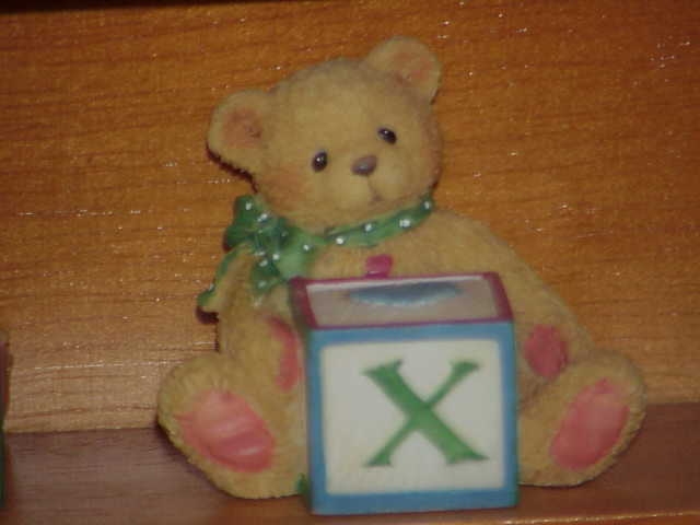 CHERISHED TEDDIES ALPHABET LETTER X BLOCK SALE! !