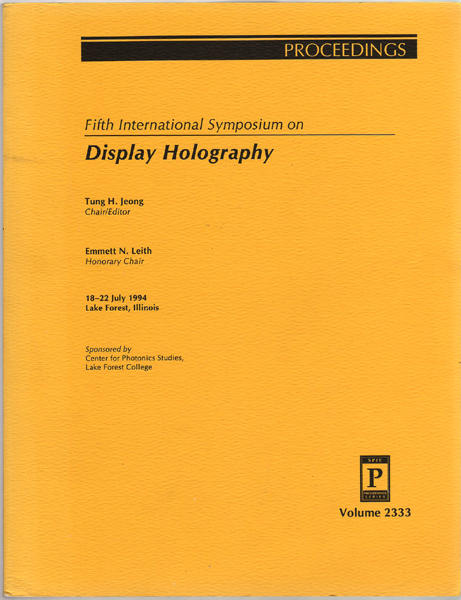 Thumbnail of Fifth International Symposium on Display Holography