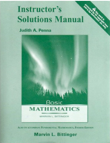 Thumbnail of Basic Mathematics, Instructor's Solution Manual
