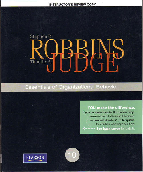 Thumbnail of Essentials of Organized Behavior (Instructor's Review Copy)