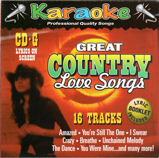 Thumbnail of Great Country Love Songs: 16 TRACK KARAOKE BAY CD+G : Formatted for worldwide us