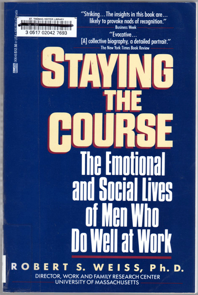 Thumbnail of Staying the Course: The Emotional and Social Lives of Men Who Do Well*