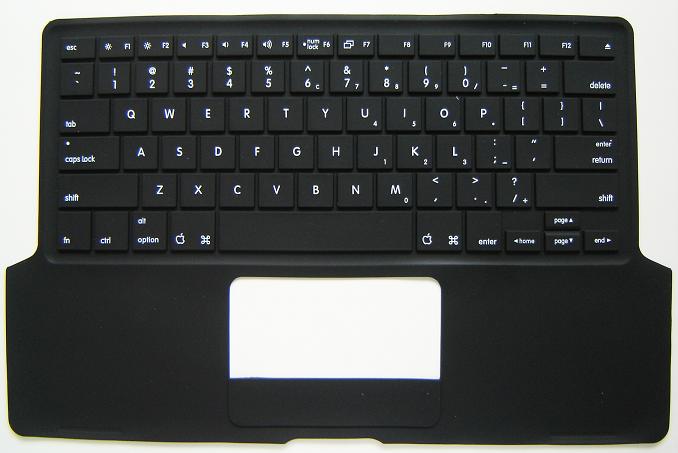 KeyBoard Silicone Cover Skin For 13.3" MacBook--Black