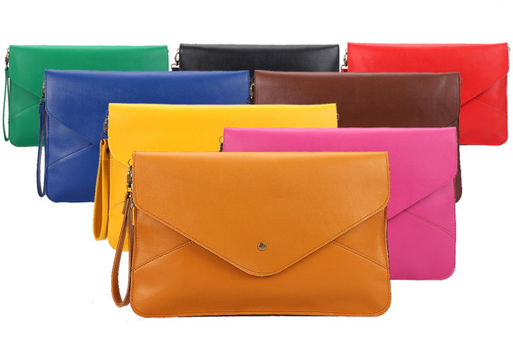 New Lovely Oversized Envelope Clutch PU Leather Handbag Purse Hand Shoulder Bag