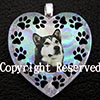 Dog 925 Dichroic Glass Pendant