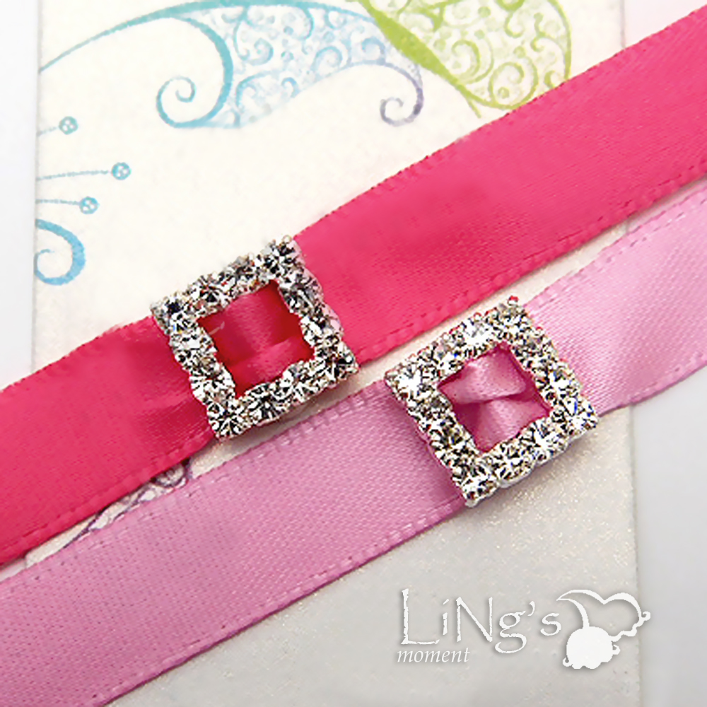 A-Grade-Rhinestone-Crystal-Square-Buckle-Ribbon-Slider-Craft-Wedding-Favor