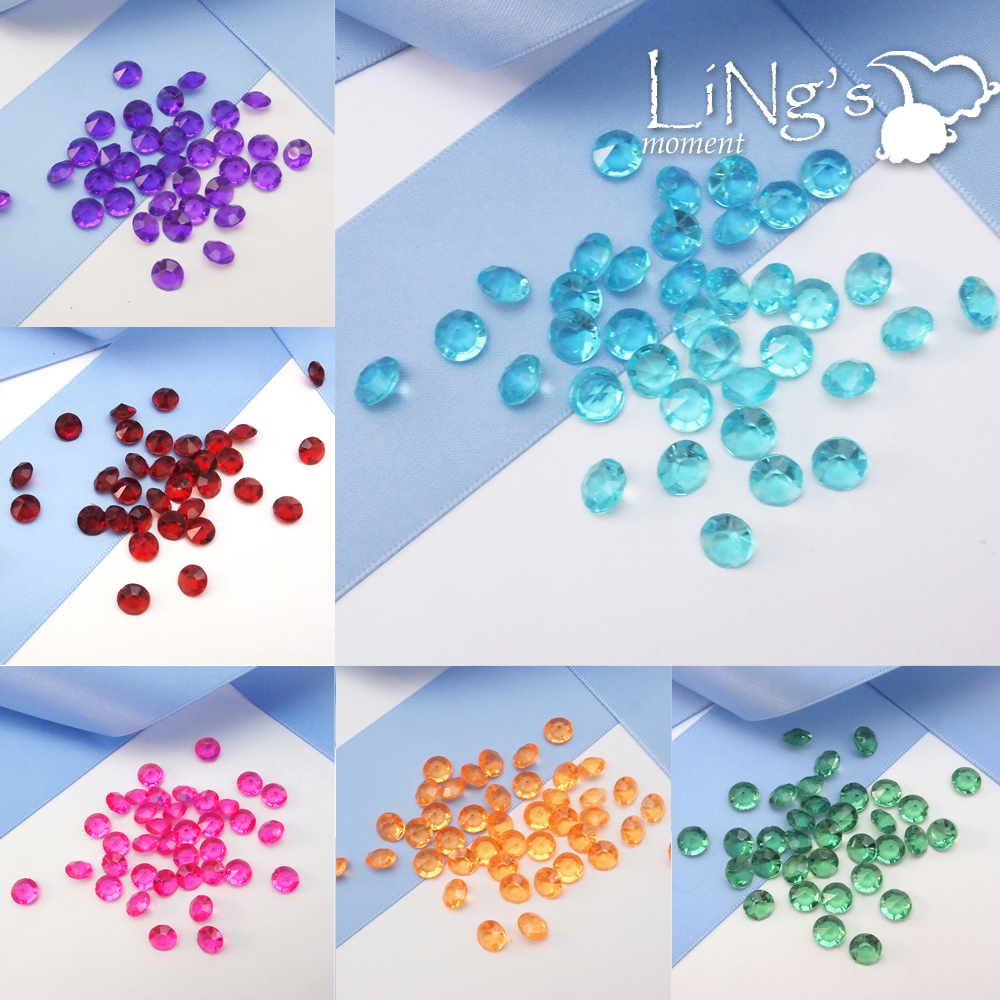 1000 pieces 1ct Diamond Confetti Wedding Party Table Scatter Shower Decorations