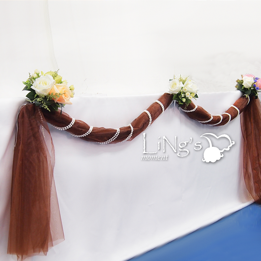 Organza Sheer Fabric Wedding Party Table Runner / Chair Sash Bows