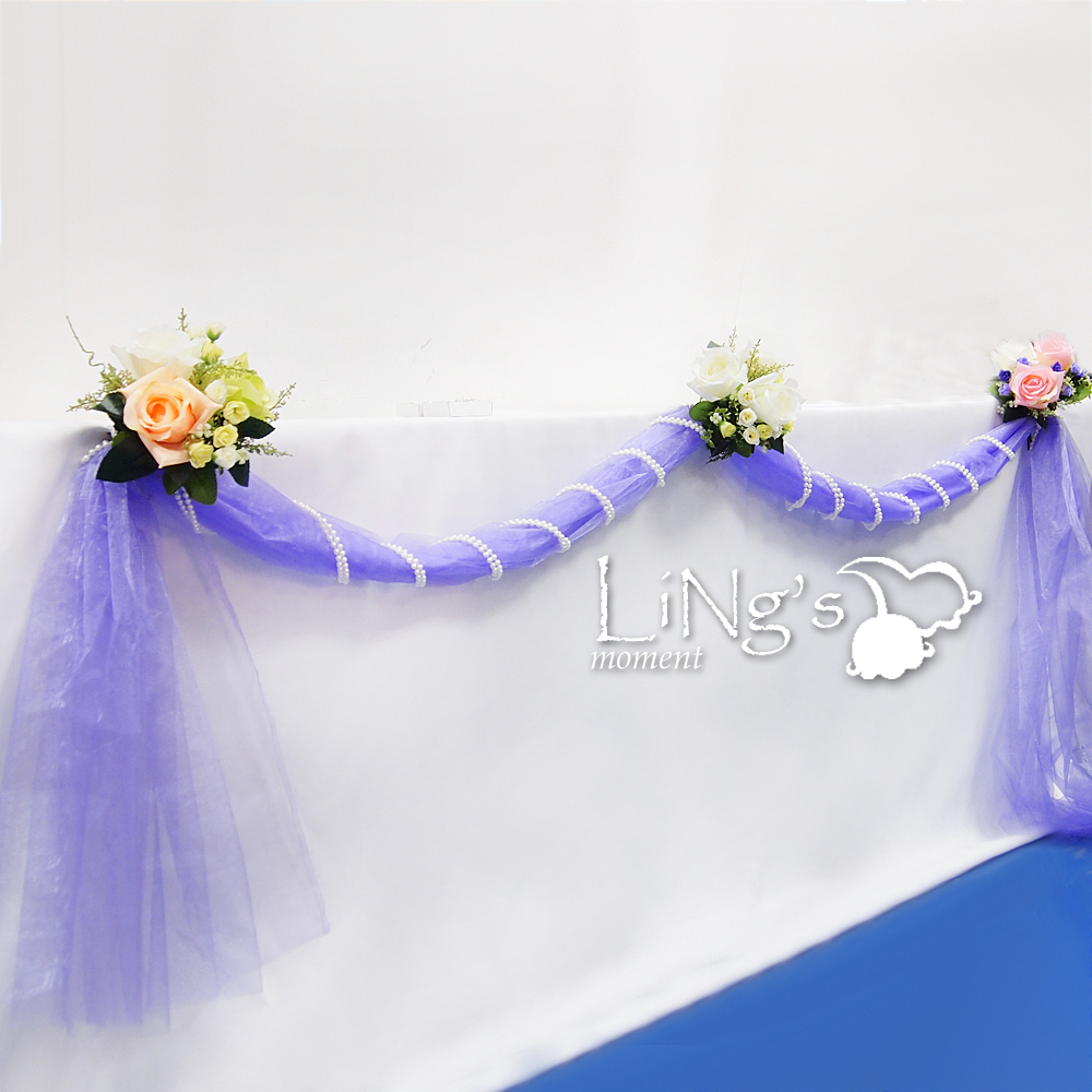 Organza Sheer Fabric Wedding Party Table Runner / Chair Sash Bows