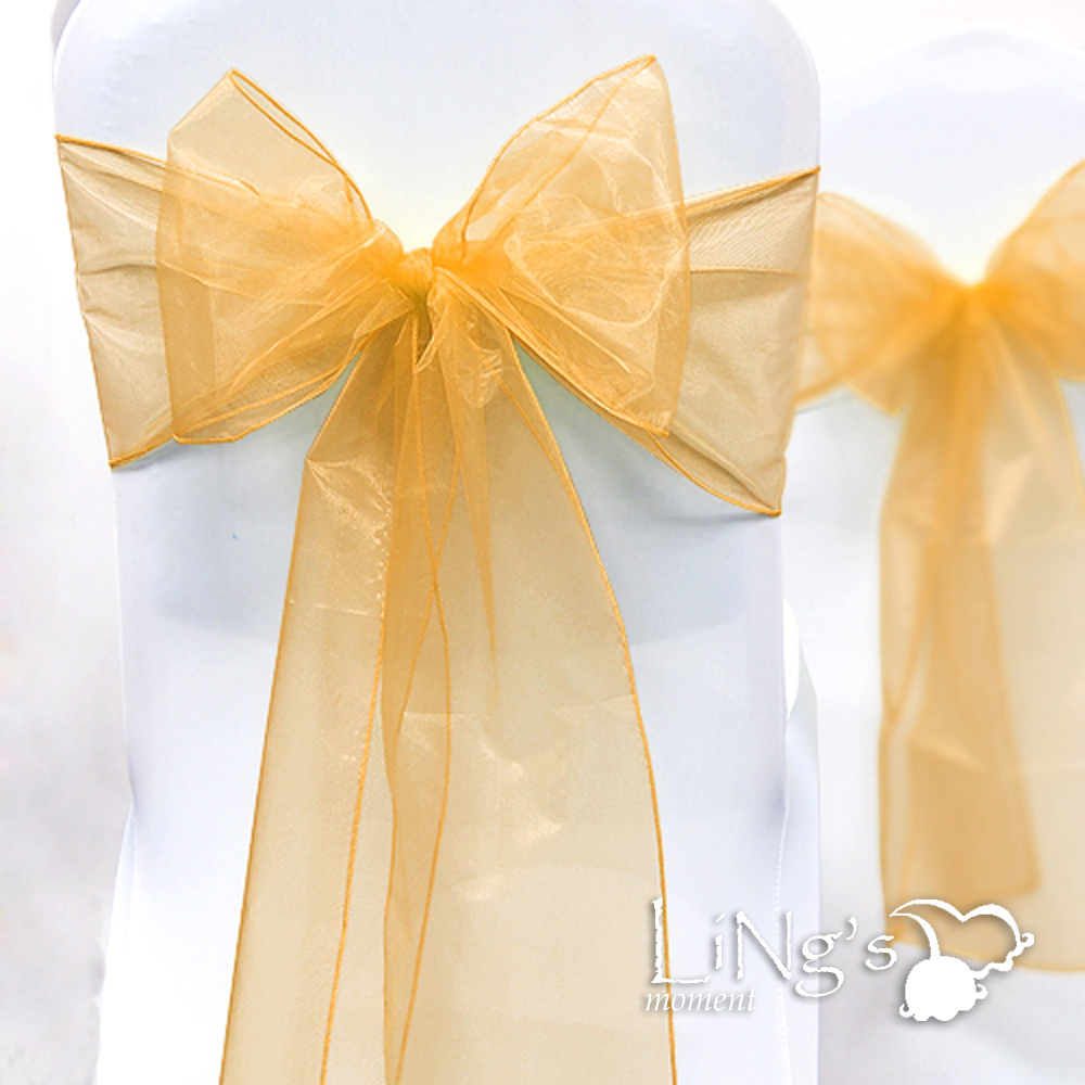 Organza Chair Cover Sash Bow Wedding Anniversary Party Reception