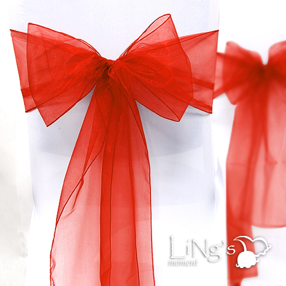 Organza Chair Cover Sash Bow Wedding Anniversary Party Reception