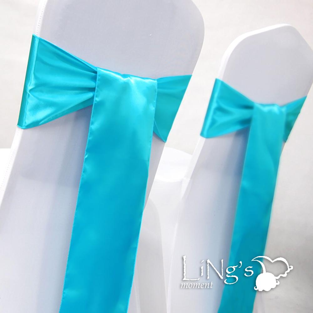 100 pieces Wedding Party Banquet 6x108inch Satin Chair Cover Sash Bow