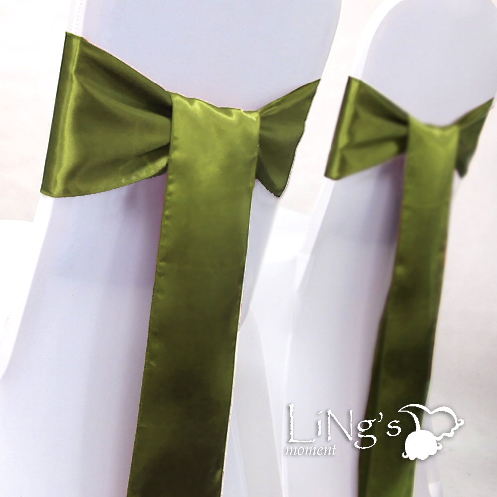 100 pieces Wedding Party Banquet 6x108inch Satin Chair Cover Sash Bow COLORS eBay