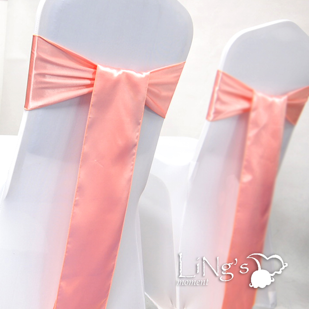 100 pieces Wedding Party Banquet 6x108inch Satin Chair Cover Sash Bow COLORS eBay