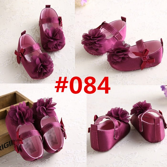 24 Mixed New Style Baby Girls Soft Crib Shoes 3 Size Age 018 Months eBay