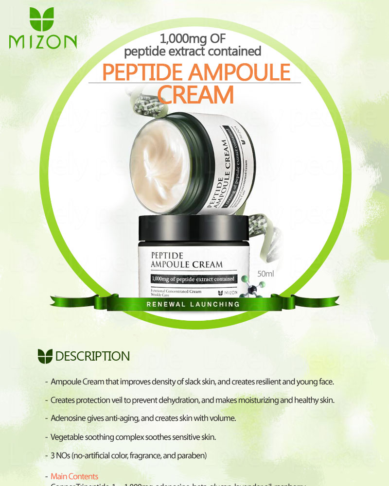 Mizon Peptide Ampoule Cream 50ml + Peptide 500 SET | eBay