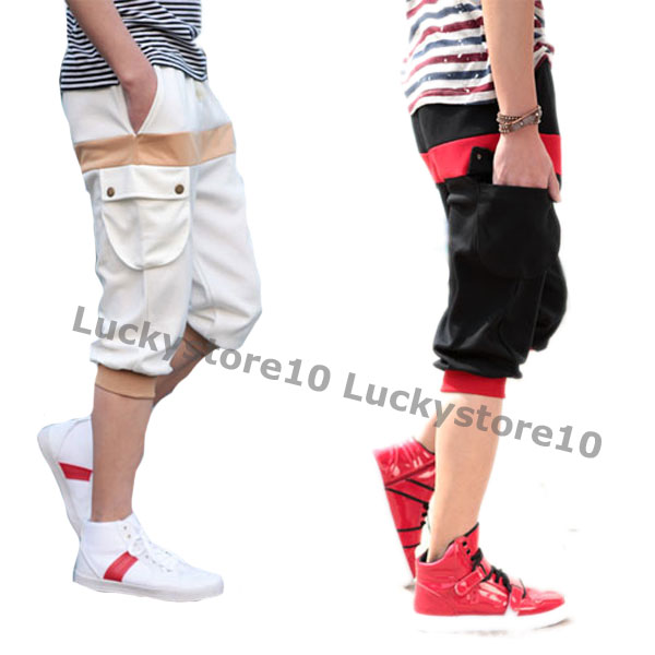 Mens-Casual-Sport-Dance-Trousers-Training-Baggy-Jogging-Short-Pants-MCH1447