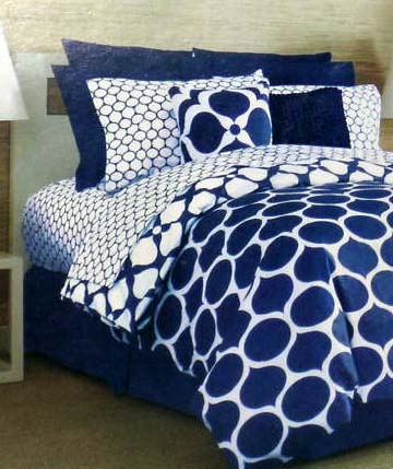 Jonathan Adler HOLLYWOOD Navy WOOL Decorative PILLOW