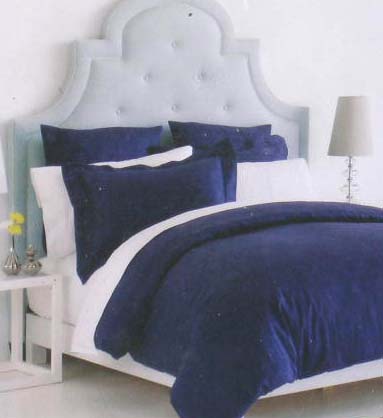 Jonathan Adler NAVY LAUREL Mod Retro KING Duvet Cover 