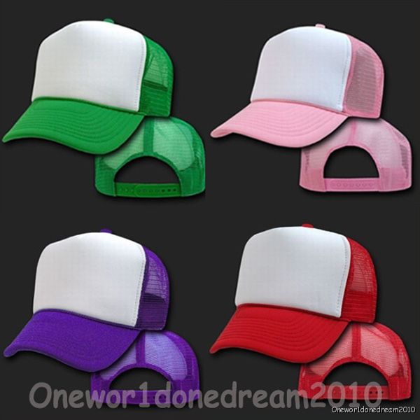 New-Classic-Unisex-Baseball-Trucker-Golf-Mesh-Cap-Hat-Purple-Pink-Red-Green-UK