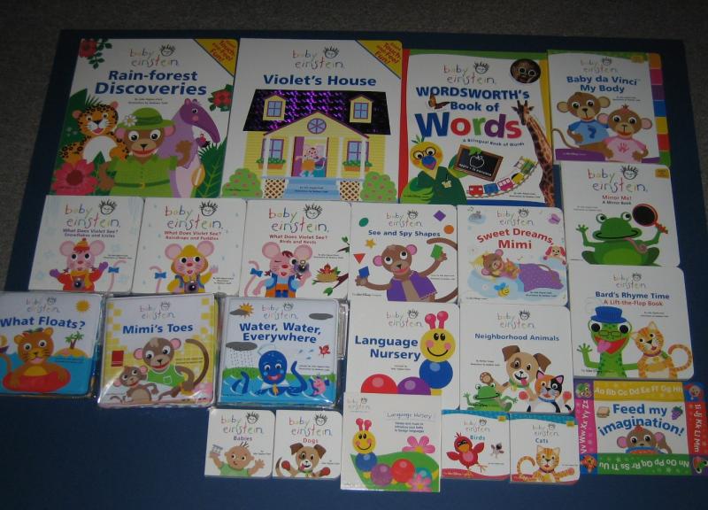 LOT 24 BABY EINSTEIN BOARD BOOKS GIANT MINI "ALL NEW"