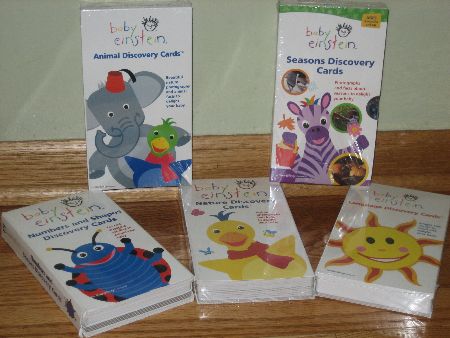 Lot 5 BABY EINSTEIN DISCOVERY FLASH CARD NEW Sealed $50