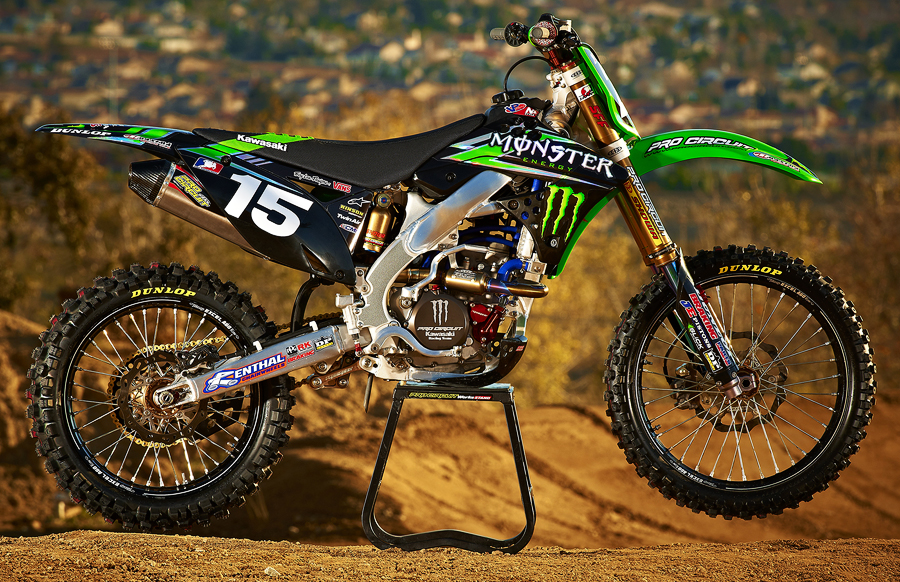'12 PRO CIRCUIT NSTYLE MONSTER ENERGY GRAPHICS KIT KAWASAKI KX 125 KX