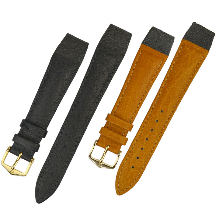 Hirsch CAMELGRAIN Open Ended Leather watch strap and buckle for fixed