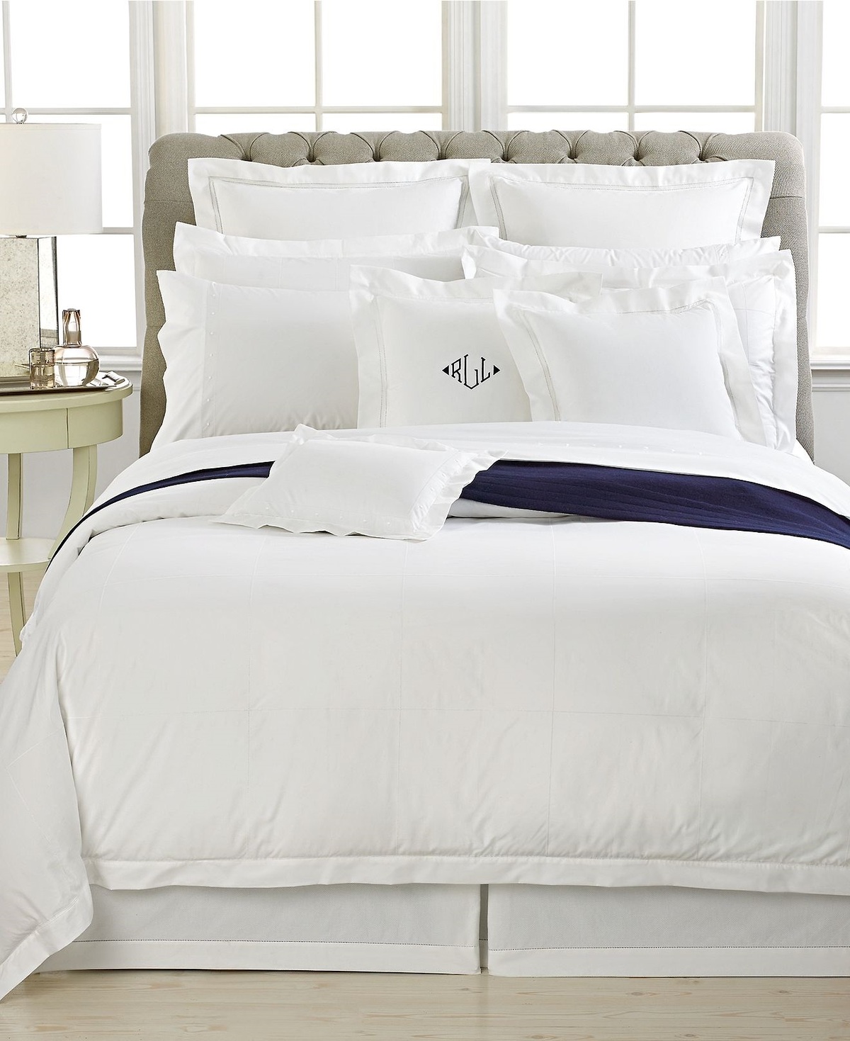 RALPH LAUREN Classic Hemstitch KING Duvet Cover White 685.00 eBay