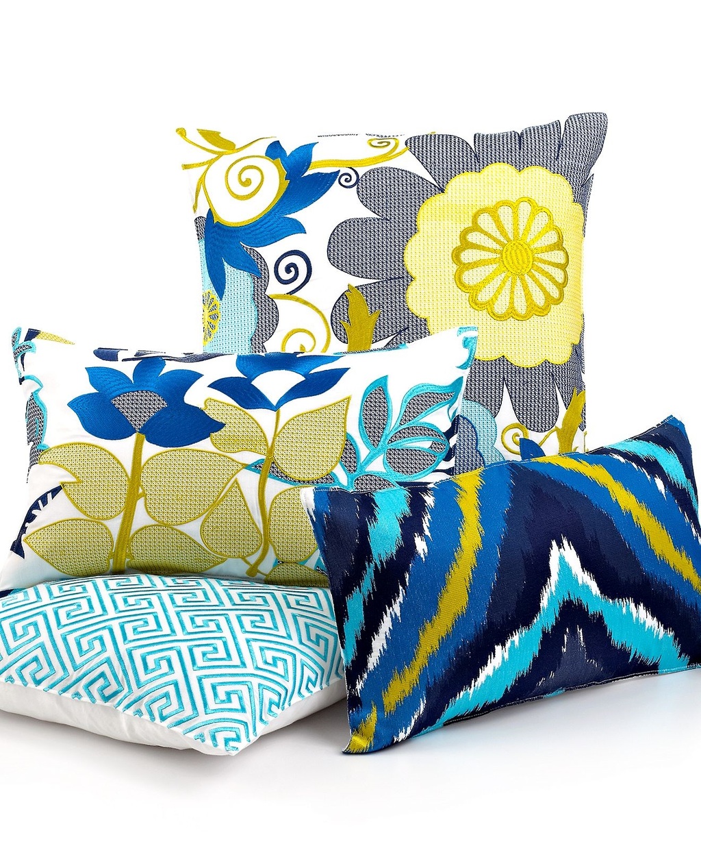 Trina Turk Bedding, Trellis Turquoise Geometric 18