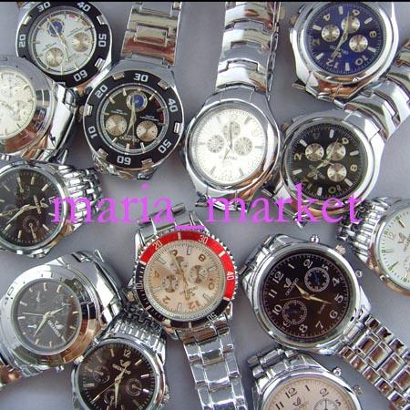 Bulk of 10PCS Stainless Steel men wrist watch Wholesale