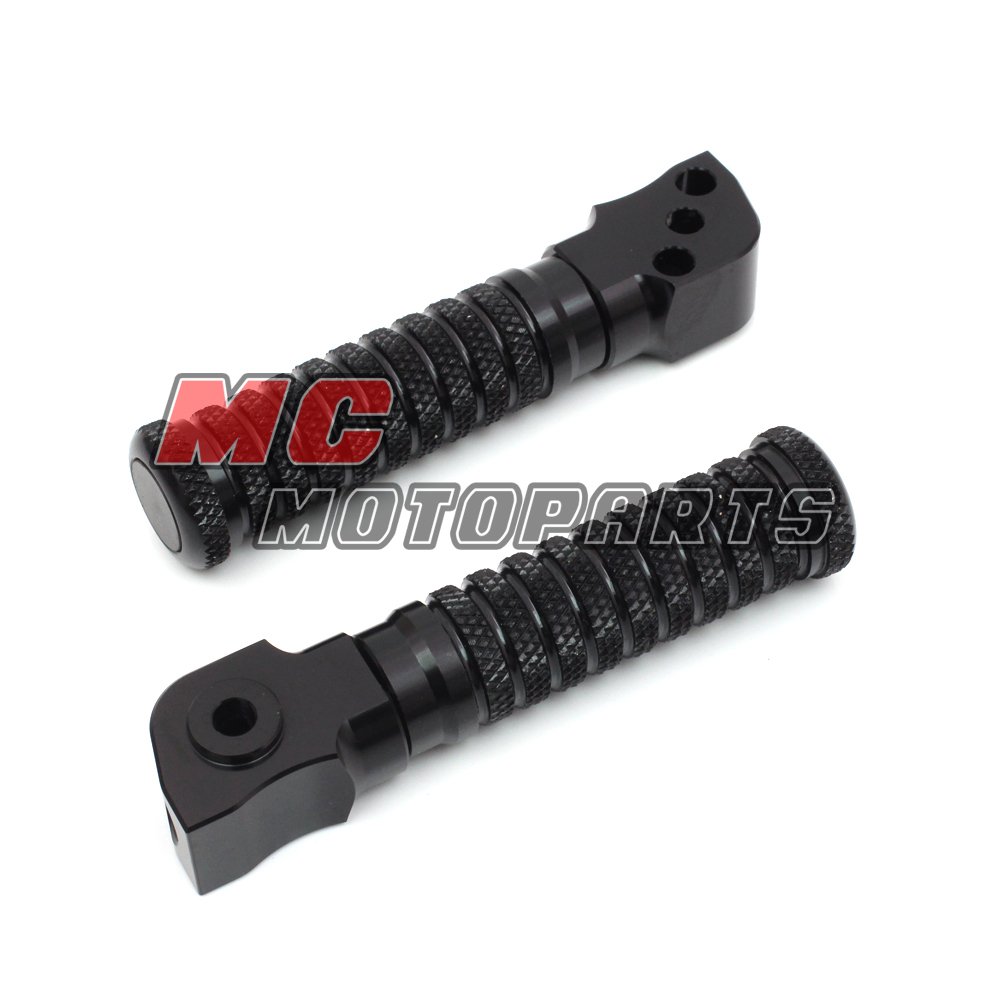 Black Kawasaki Rear Passenger Foot Pegs GTR 1400 ER6 F ER6N Versys 650