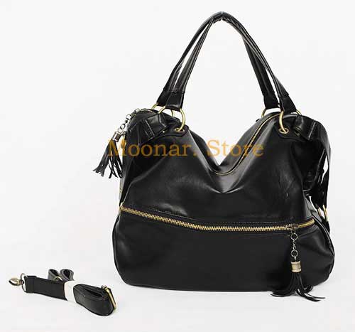 Fashion DESIGNER Satchel HANDBAG HOBO PURSE TOTE BAG Black/Brown