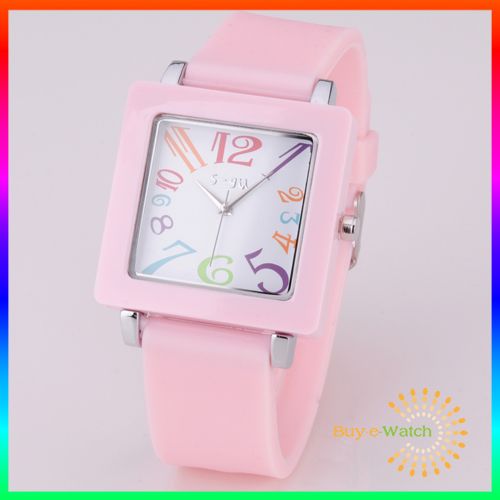 New Pink Jelly Odm Style Steel Quartzt Sport Watch Gift