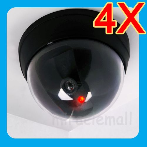 4pcs Security Dummy Fake Motion Detector Camera Light