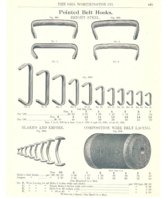 1902 belt fastening pointed hooks antique catalog ad