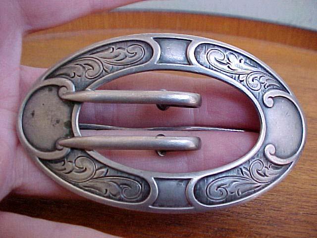 Antique R BLACKINTON ATTLEBORO MASS STERLING BUCKLE PIN
