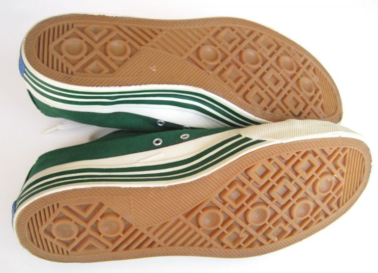 VINTAGE 60s PROKEDS Sneakers Tennis Shoes Green Stripes 8 NOS eBay