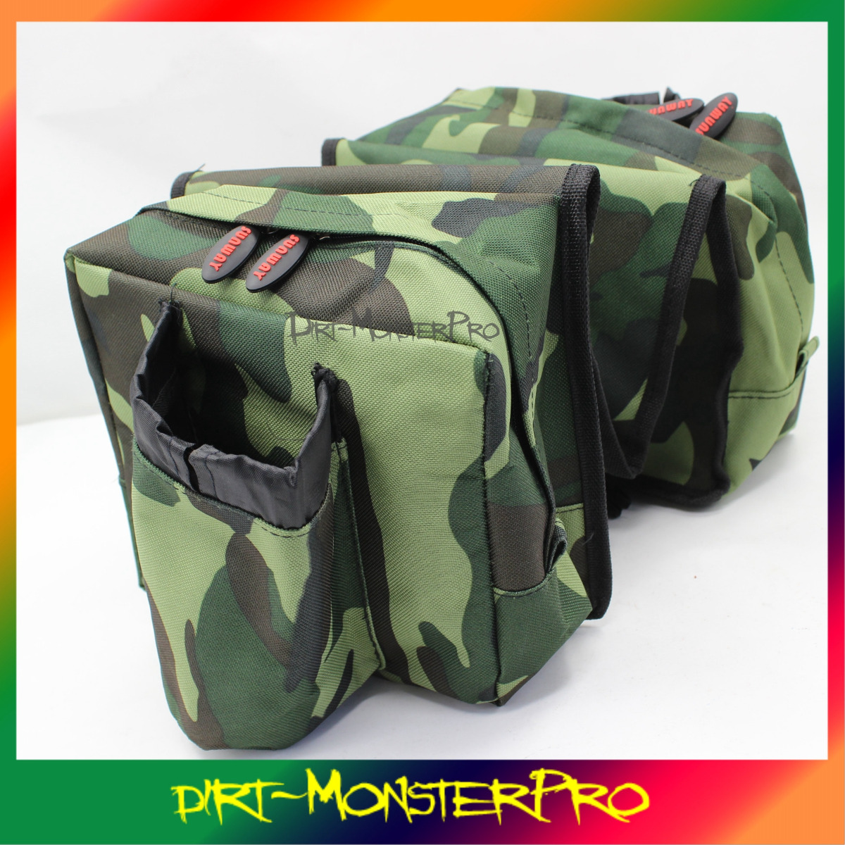 MOTORCYCLE ATV UTV DIRT BIKE FUEL TANK STORAGE CARRY BAG SADDLEBAGS