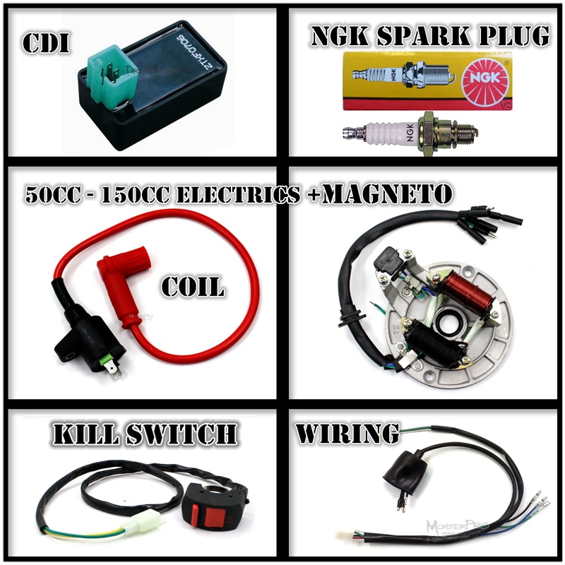 All Electrics 50 110cc 125cc 140 Wire Harness Cdi Coil