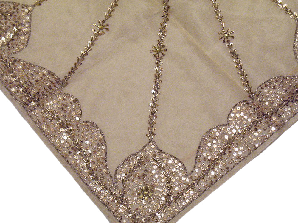 ... Topper Gold Overlay Decorative Handcrafted Tablecloth India | eBay