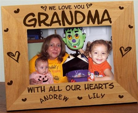 All Our Hearts Personalized Wood Picture Frame