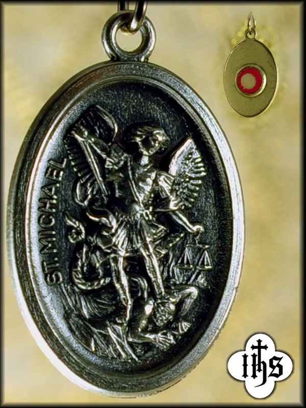 Archangel Michael Saint St Angel Catholic Relic Medal eBay