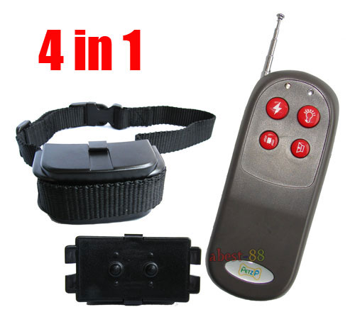 Remote 4N1 Shock Vibra Anti Barking Dog Training Collar
