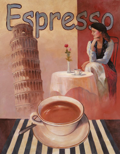 4 Coffee Posters Kitchen Cafe Decor Paris Art Print