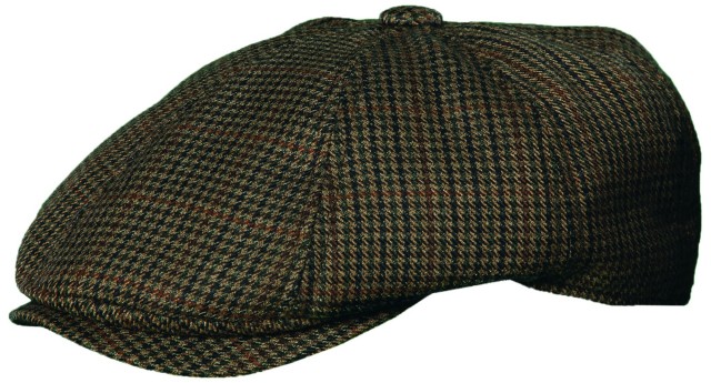 New-Stetson-Mens-Wool-Herringbone-Tweed-Ivy-Hat-Newsboy-Driving-Cap-Brown-M-L-XL