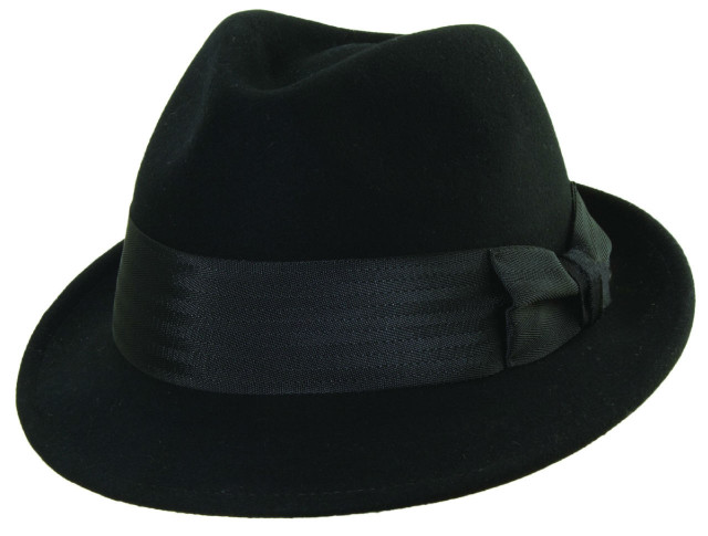 New-Frank-Sinatra-Brand-Mens-Hat-Vintage-Style-Black-Fedora-Wool-Felt-M-L-XL-FS5